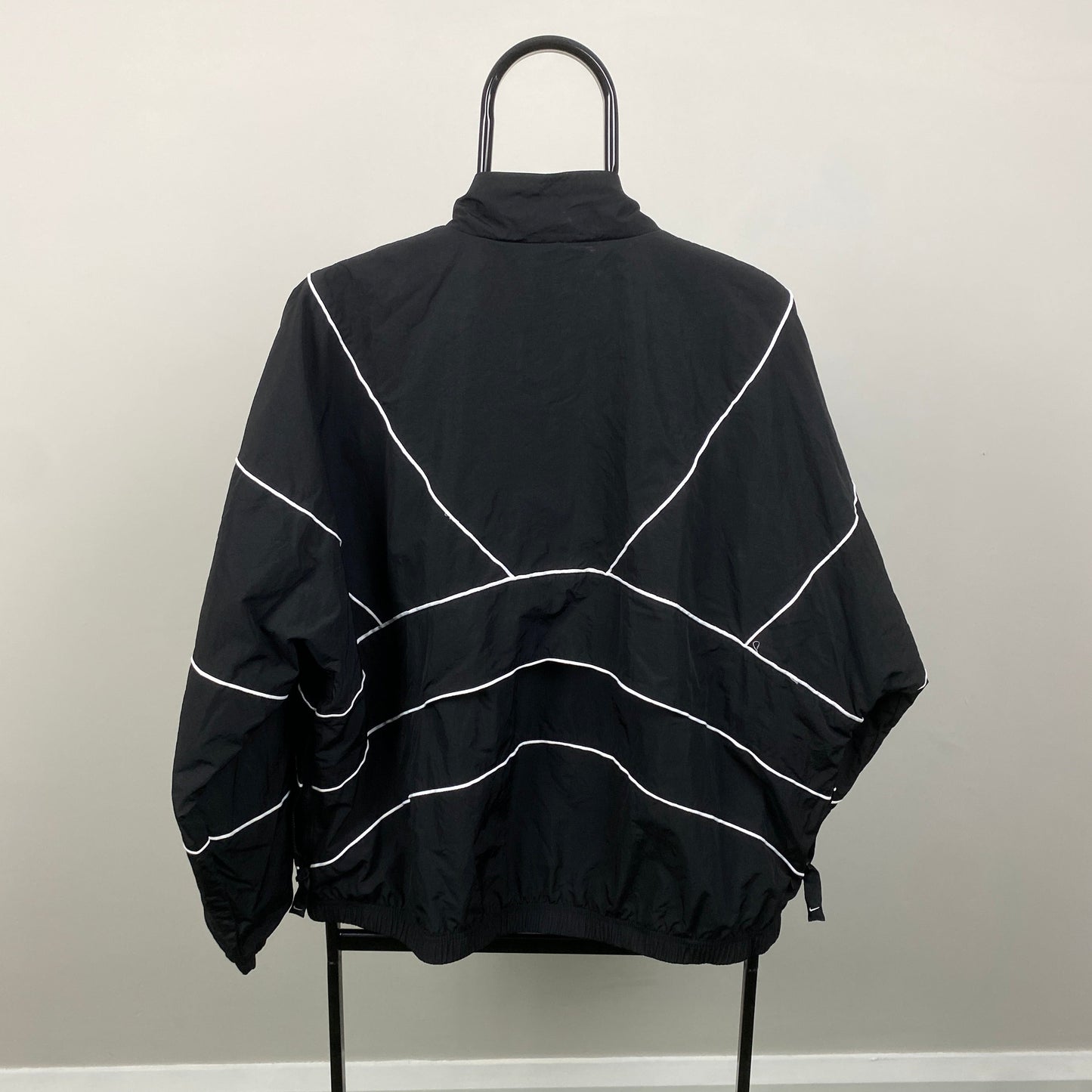 00s Nike Piping Windbreaker Jacket Black XL