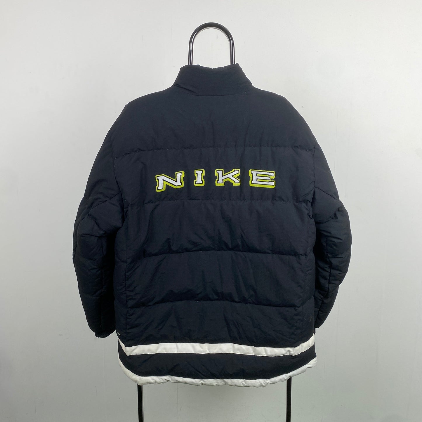 90s Nike Reversible Puffer Jacket Black Medium