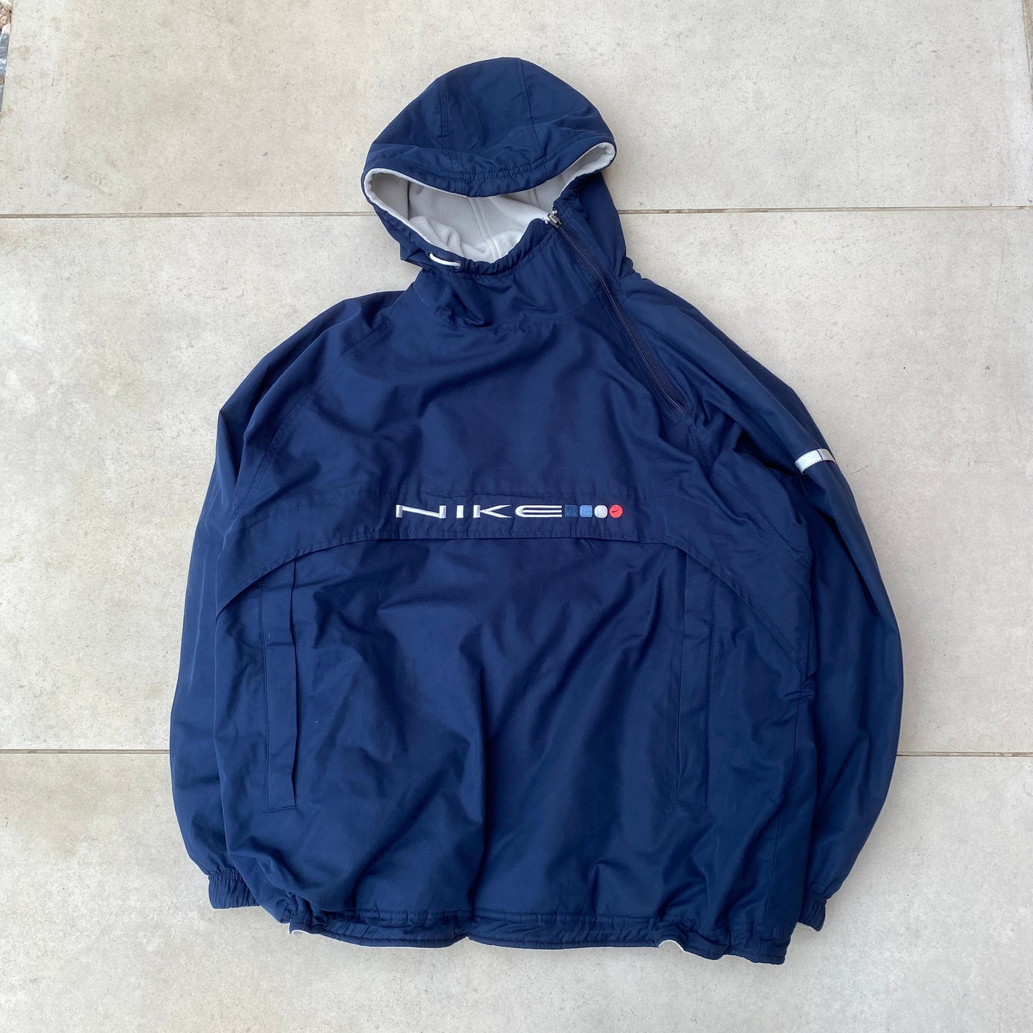 90s Nike Reversible Sidewinder Fleece Jacket Brown Blue Medium