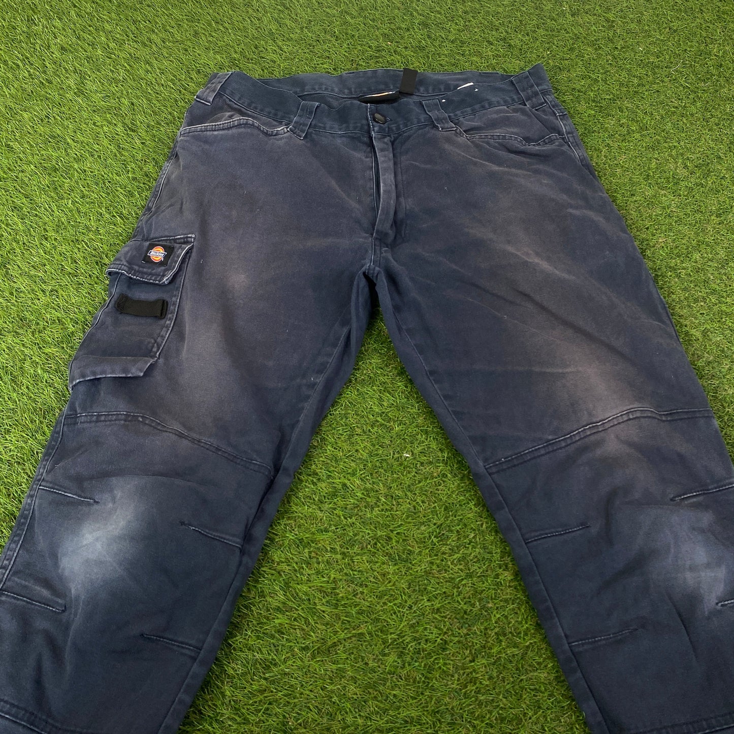 90s Dickies Workwear Cargo Trousers Joggers Blue Medium