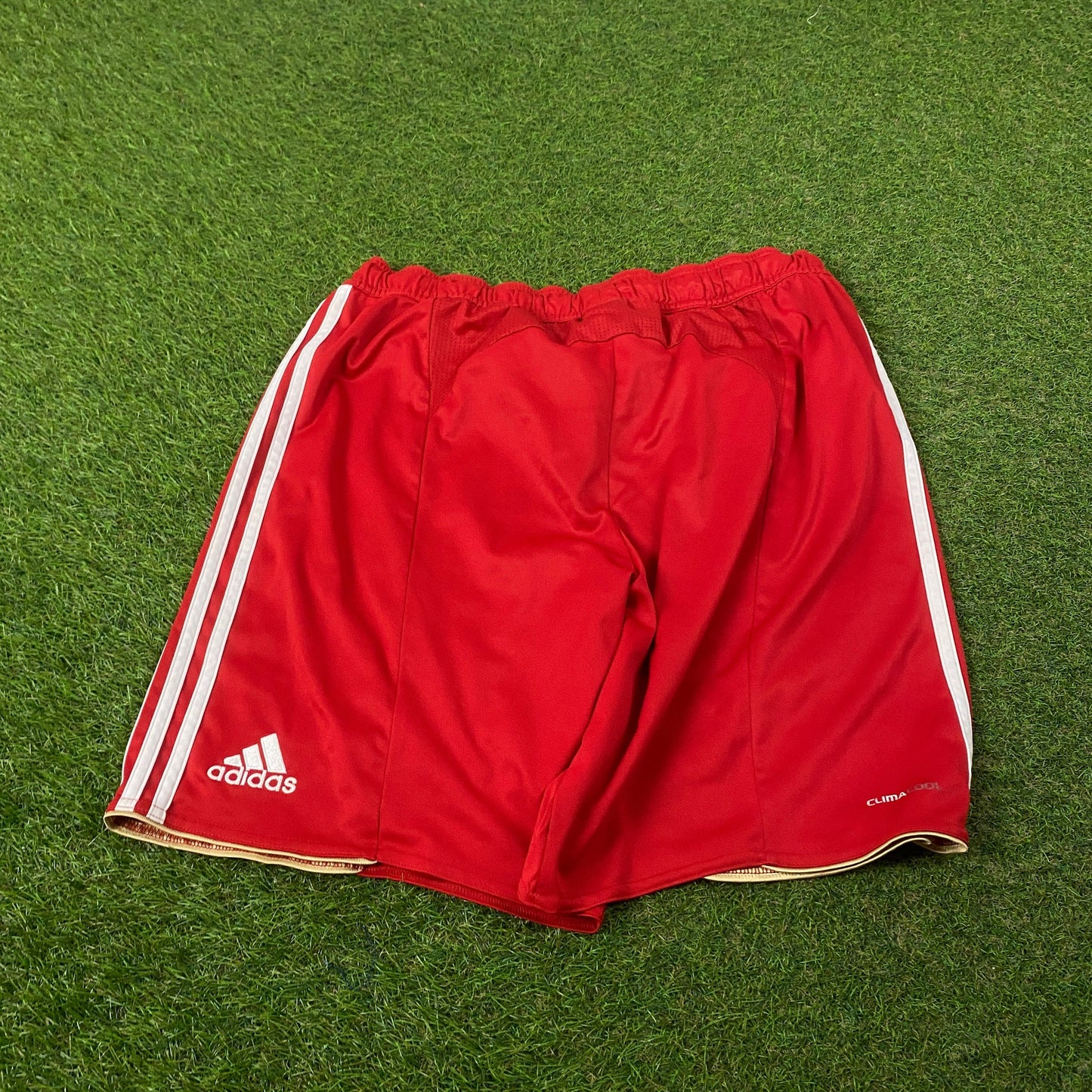 00s Adidas Liverpool Football Shorts Red Large