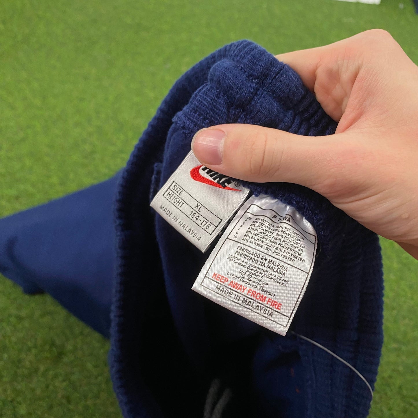 90s Nike Cotton Joggers Blue Small
