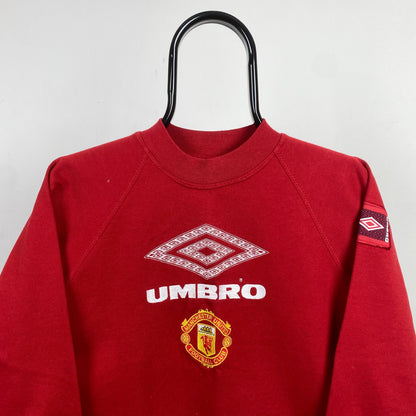 Retro Umbro Manchester United  Sweatshirt Red XS/XXS
