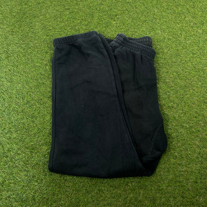 00s Nike Wide Leg Cotton Joggers Black Small