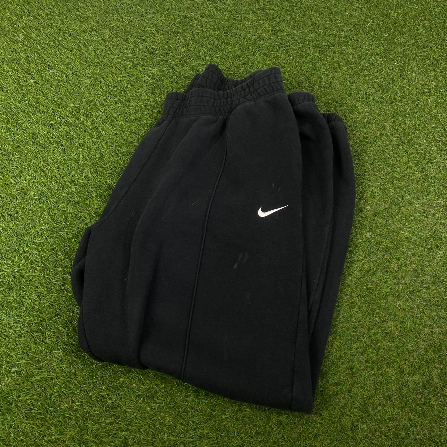 00s Nike Wide Leg Cotton Joggers Black Large