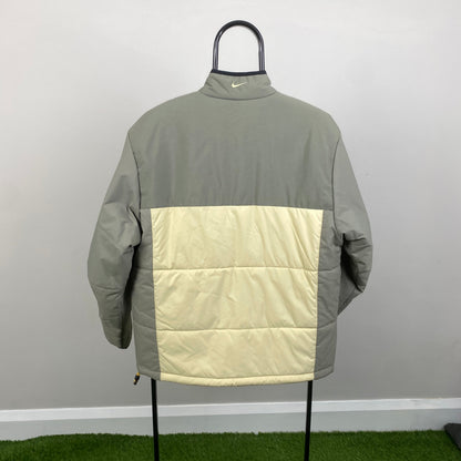 00s Nike Puffer Jacket Brown Small