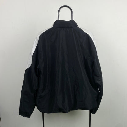 00s Adidas Piping Windbreaker Jacket Black XL