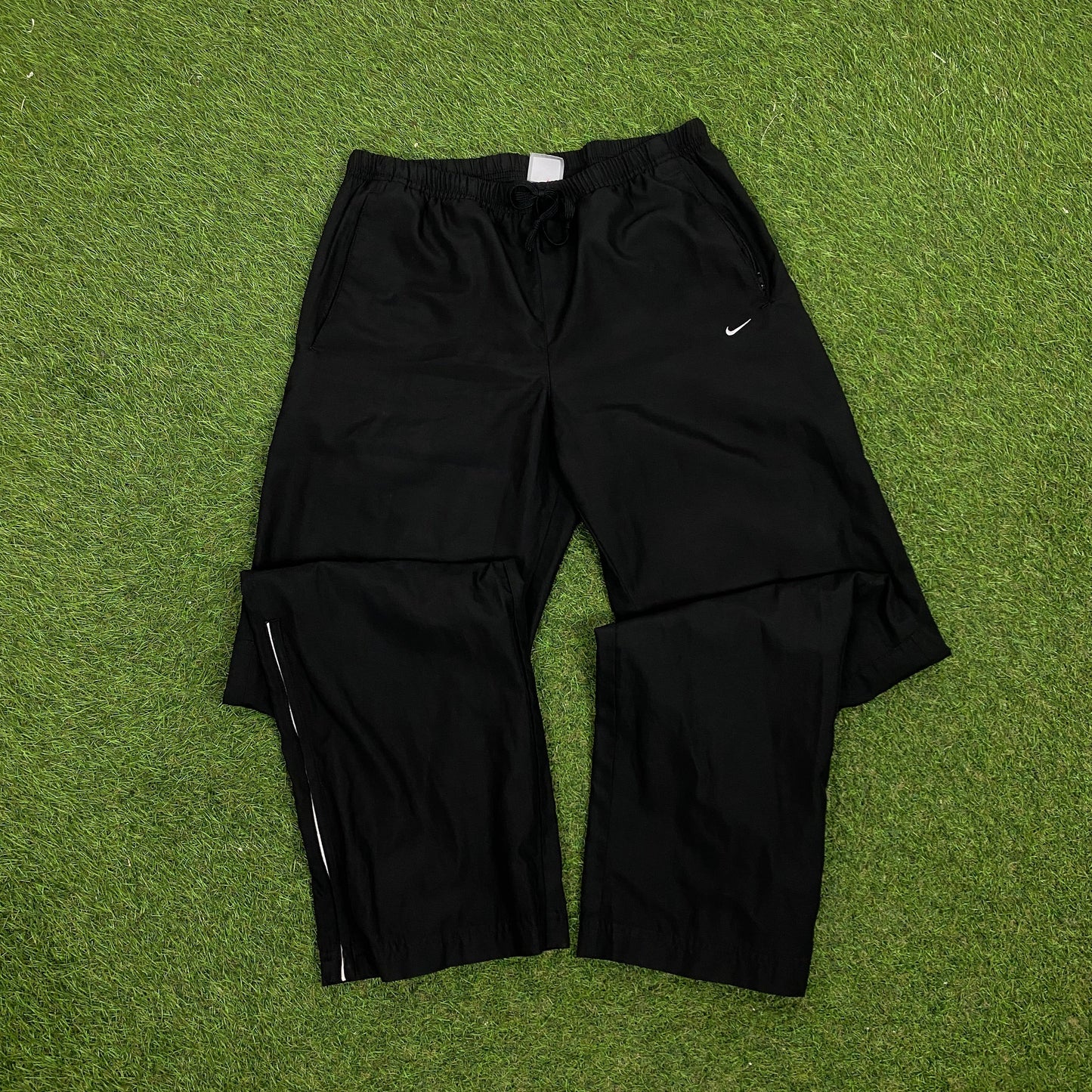 00s Nike Piping Windbreaker Jacket + Joggers Set Yellow Medium
