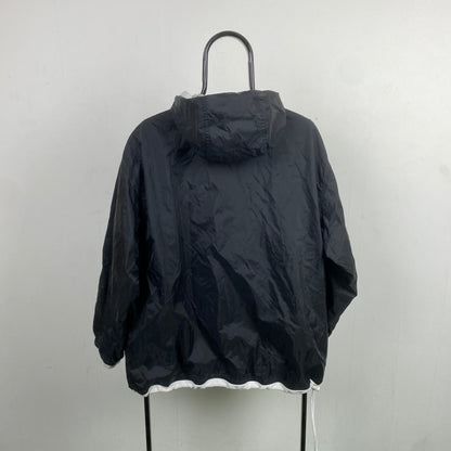 90s Nike Reversible Windbreaker Coat Jacket Black Medium