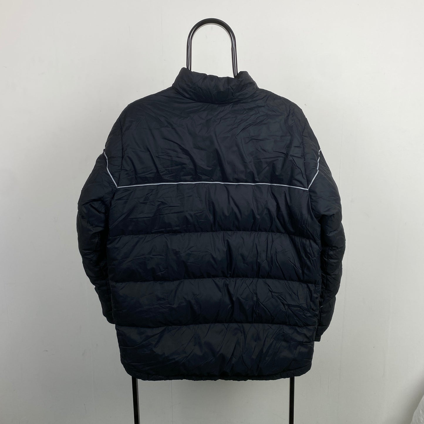 00s Nike Reversible Piping Puffer Jacket Coat Black XL
