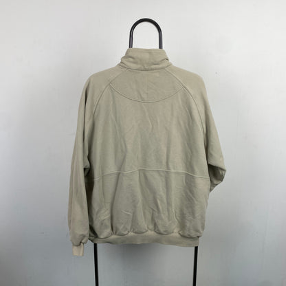 90s Nike Challenge Court 1/4 Zip Sweatshirt Brown Large