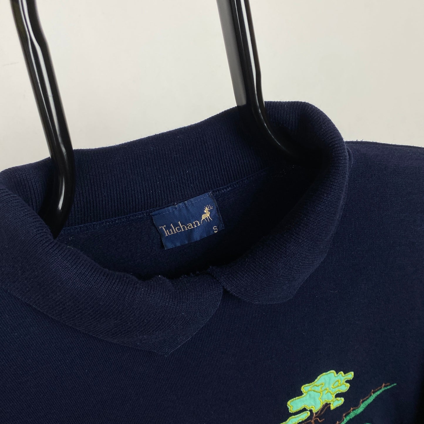 Retro Sheep Sweatshirt Blue Small
