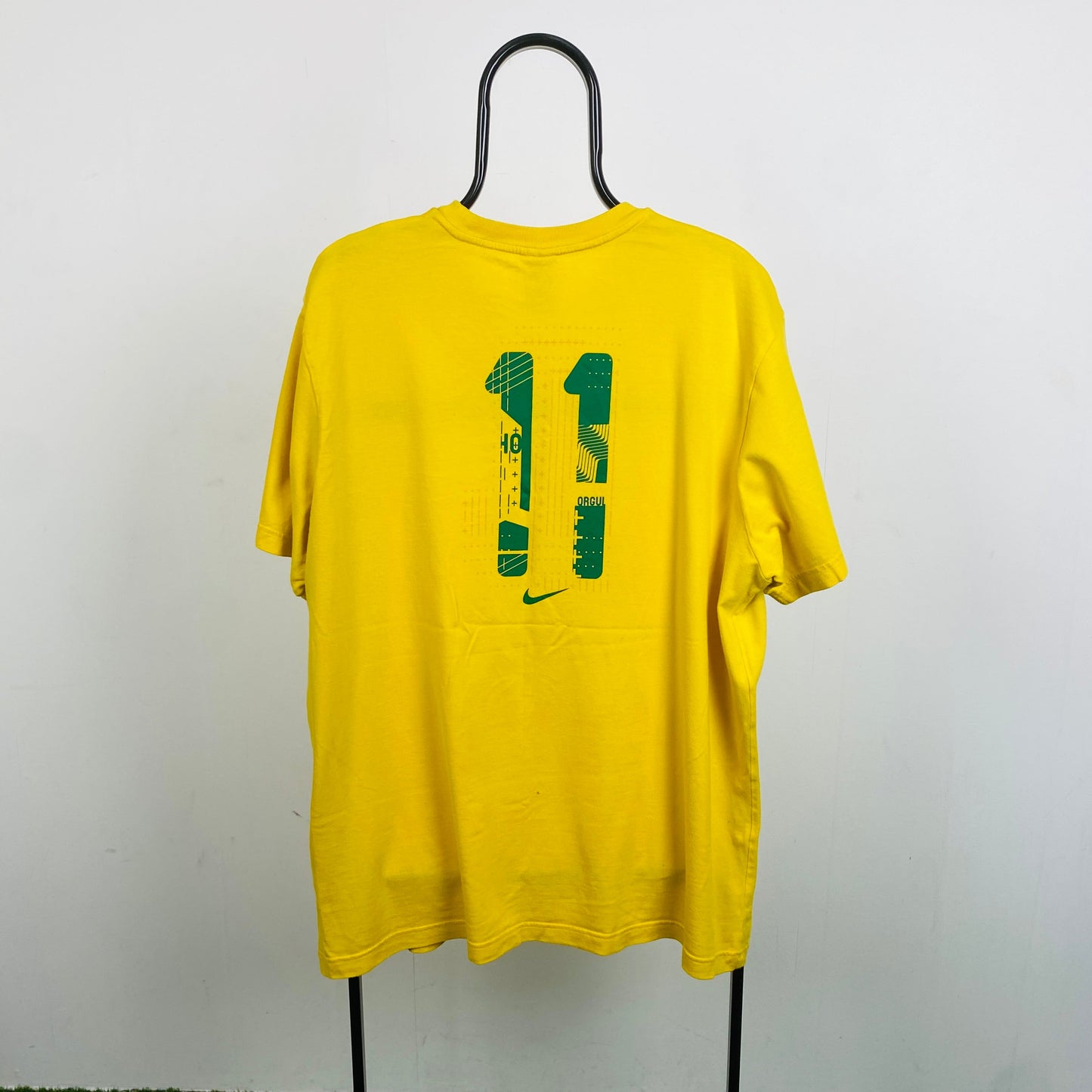 00s Nike Brazil T-Shirt Yellow XXL
