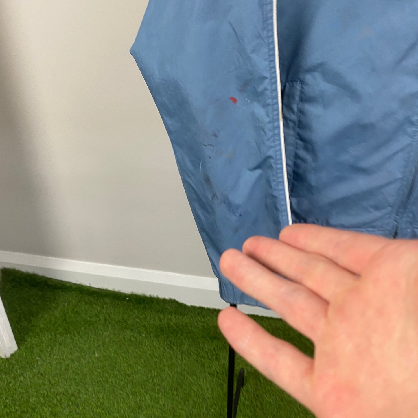 Retro Reebok Windbreaker Jacket Blue Small