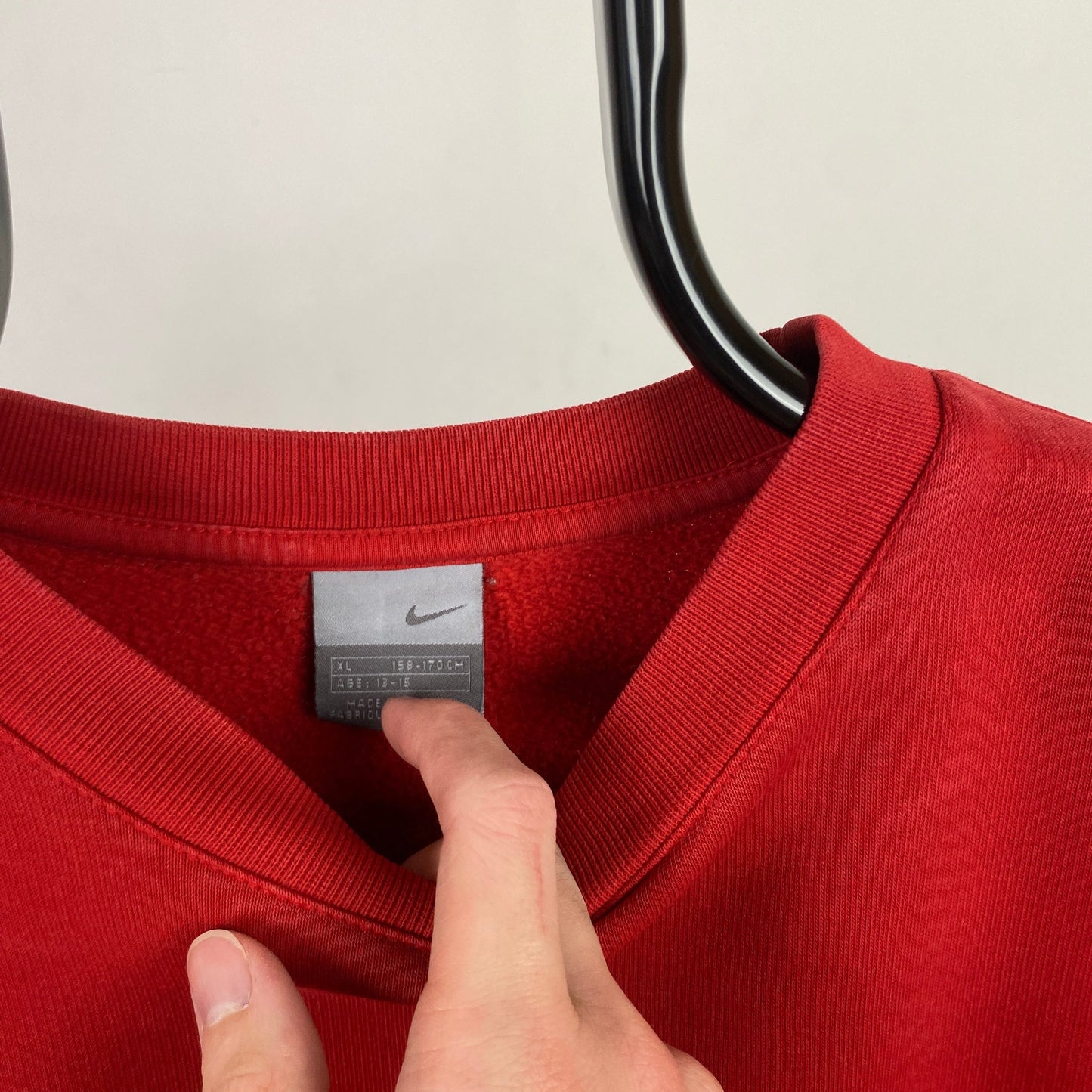 00s Nike Sweatshirt Red Small