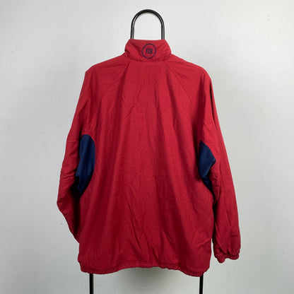 00s Nike Barcelona Reversible Coat Jacket Red Blue Large