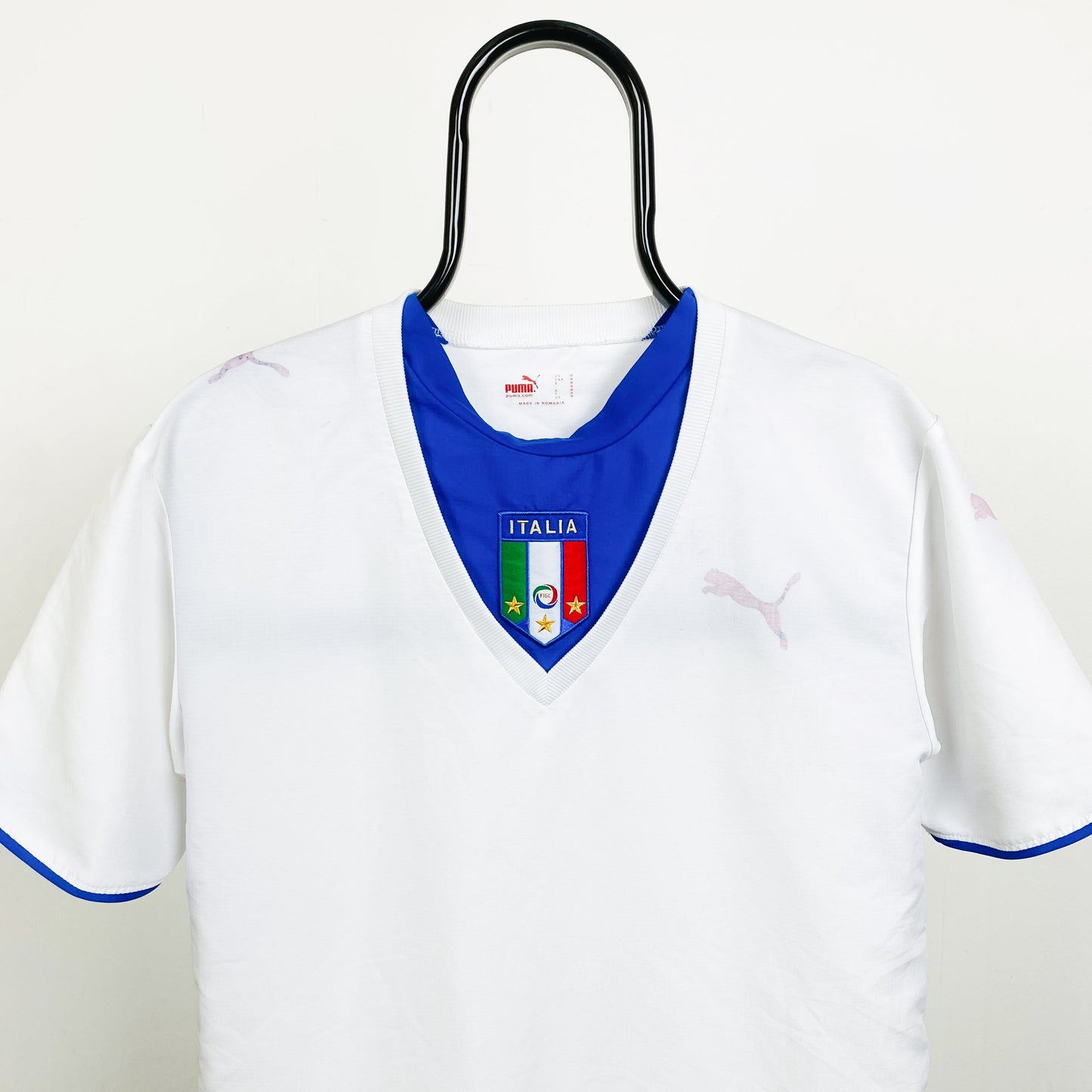 Retro Puma Italy Football Shirt T-Shirt White Medium