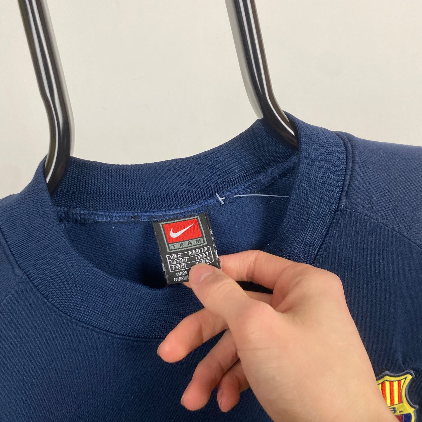 90s Nike Barcelona Sweatshirt Blue Medium