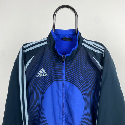 00s Adidas Windbreaker Jacket Blue Large