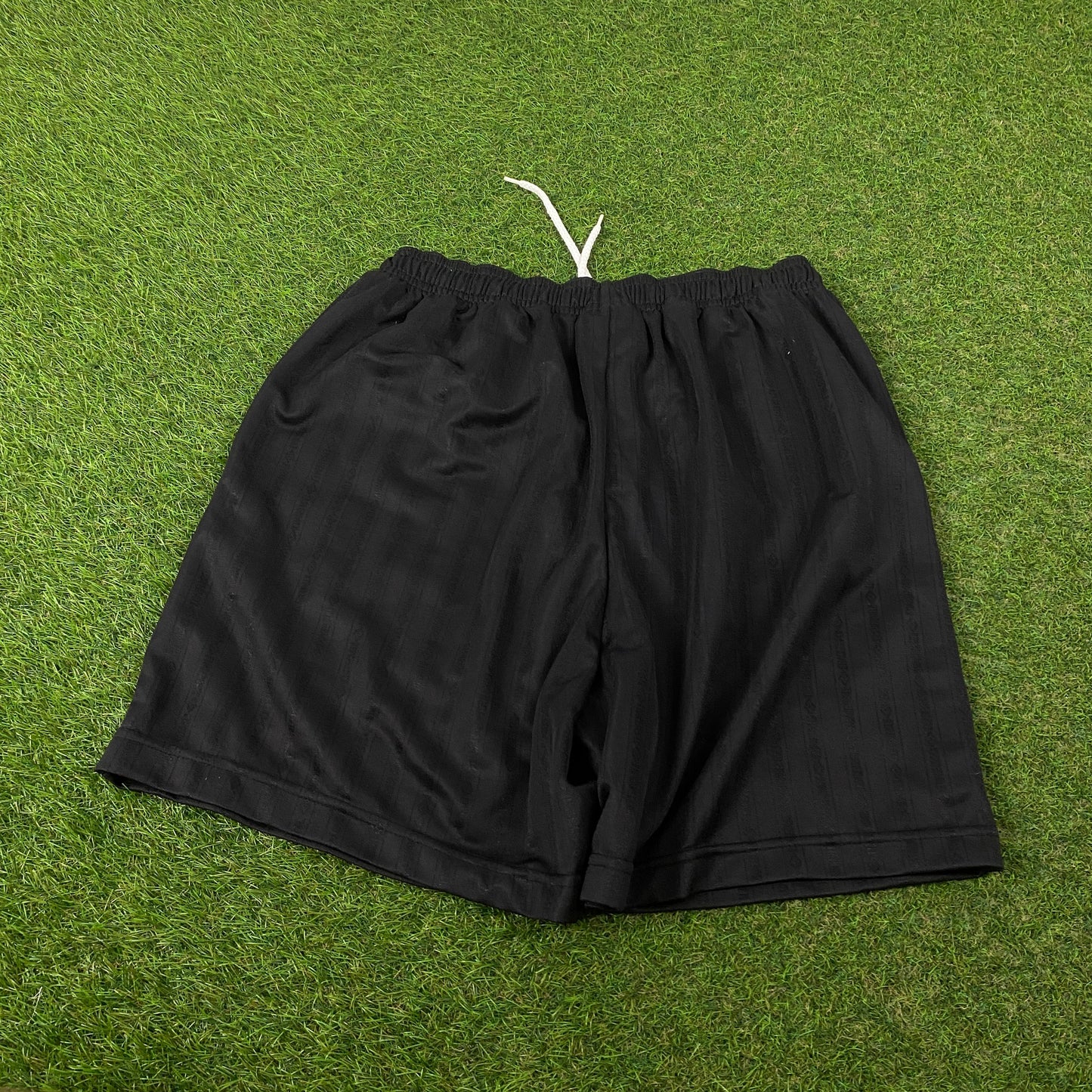 Retro Umbro Football Shorts Black Medium