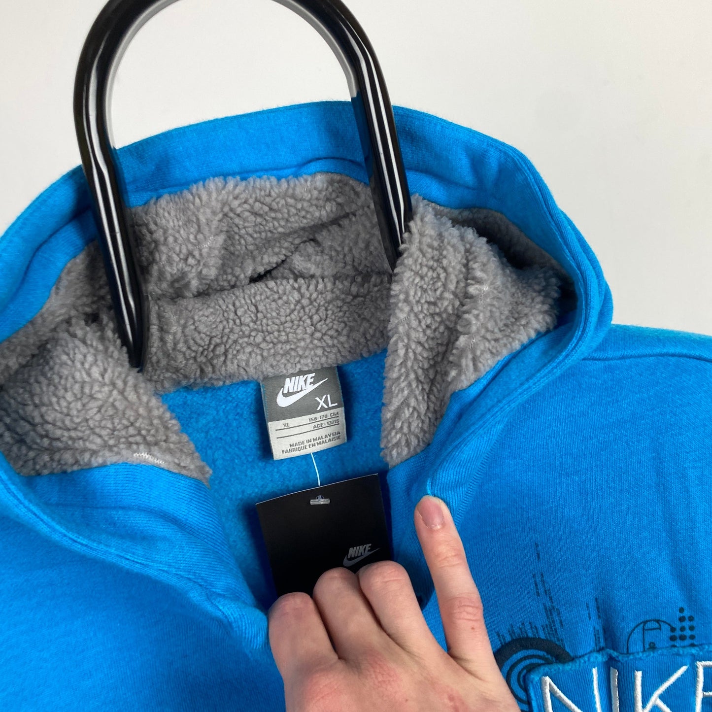00s Nike Zip Hoodie Blue Small