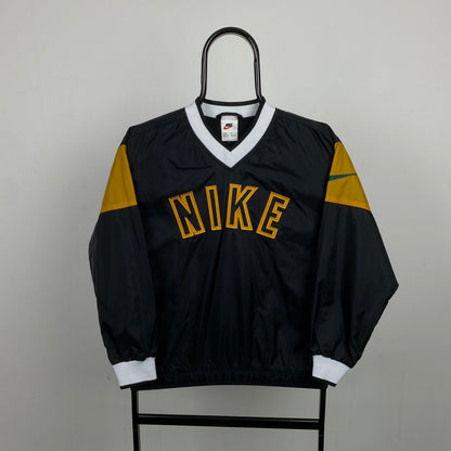 90s Nike Windbreaker Sweatshirt Black Small