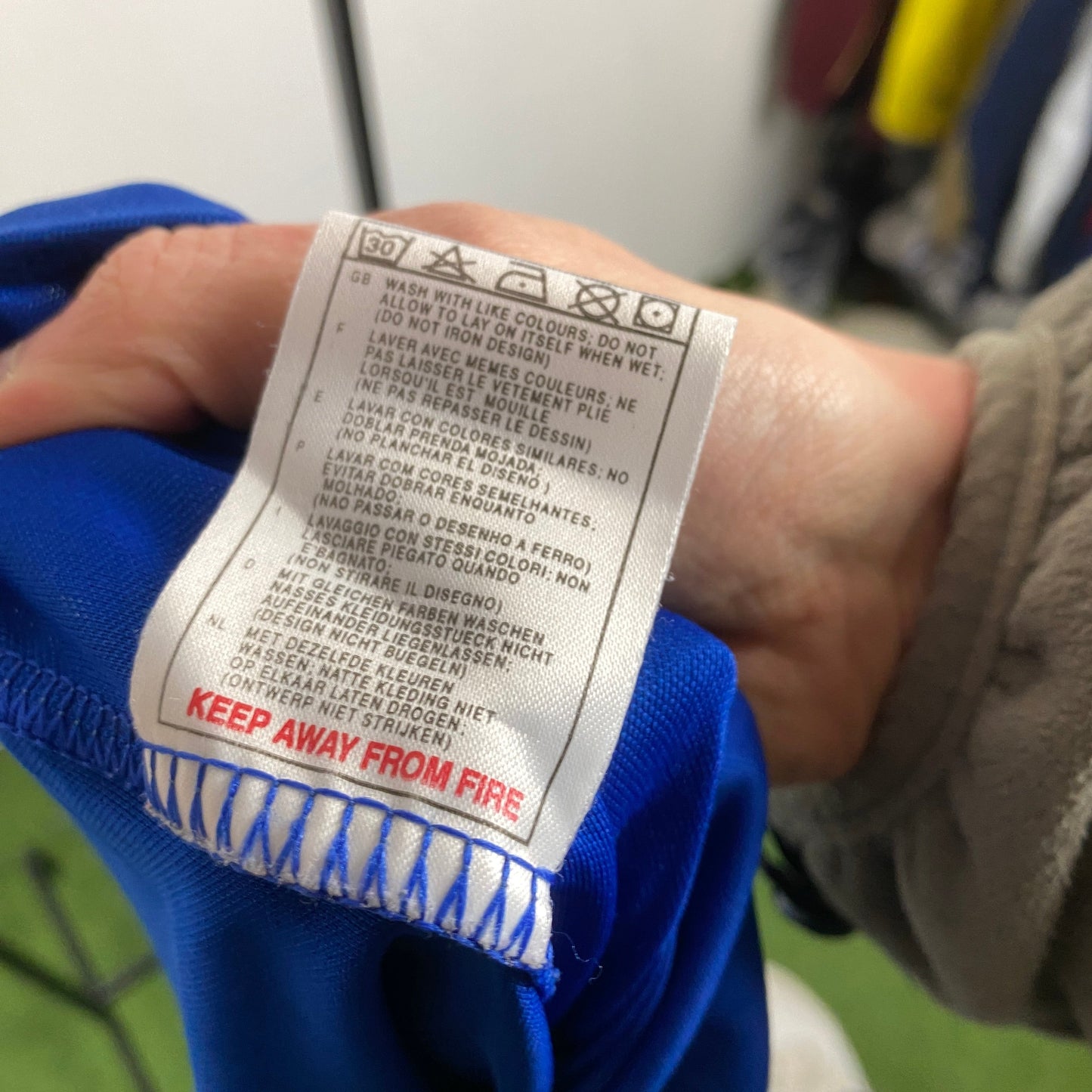 90s Nike Italy Zola Football Shirt T-Shirt Blue Small
