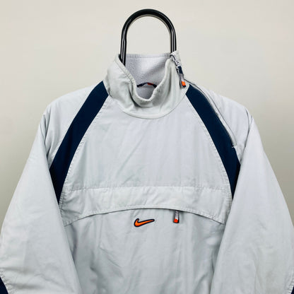 00s Nike Reversible Sidewinder Fleece Coat Jacket Grey Small
