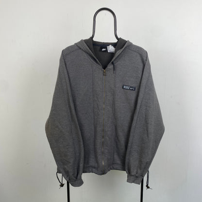 90s Nike Heavyweight Hoodie Grey Medium