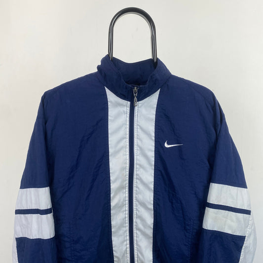 90s Nike Windbreaker Jacket Blue Medium