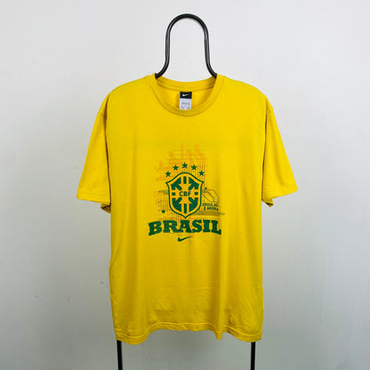 00s Nike Brazil T-Shirt Yellow XXL