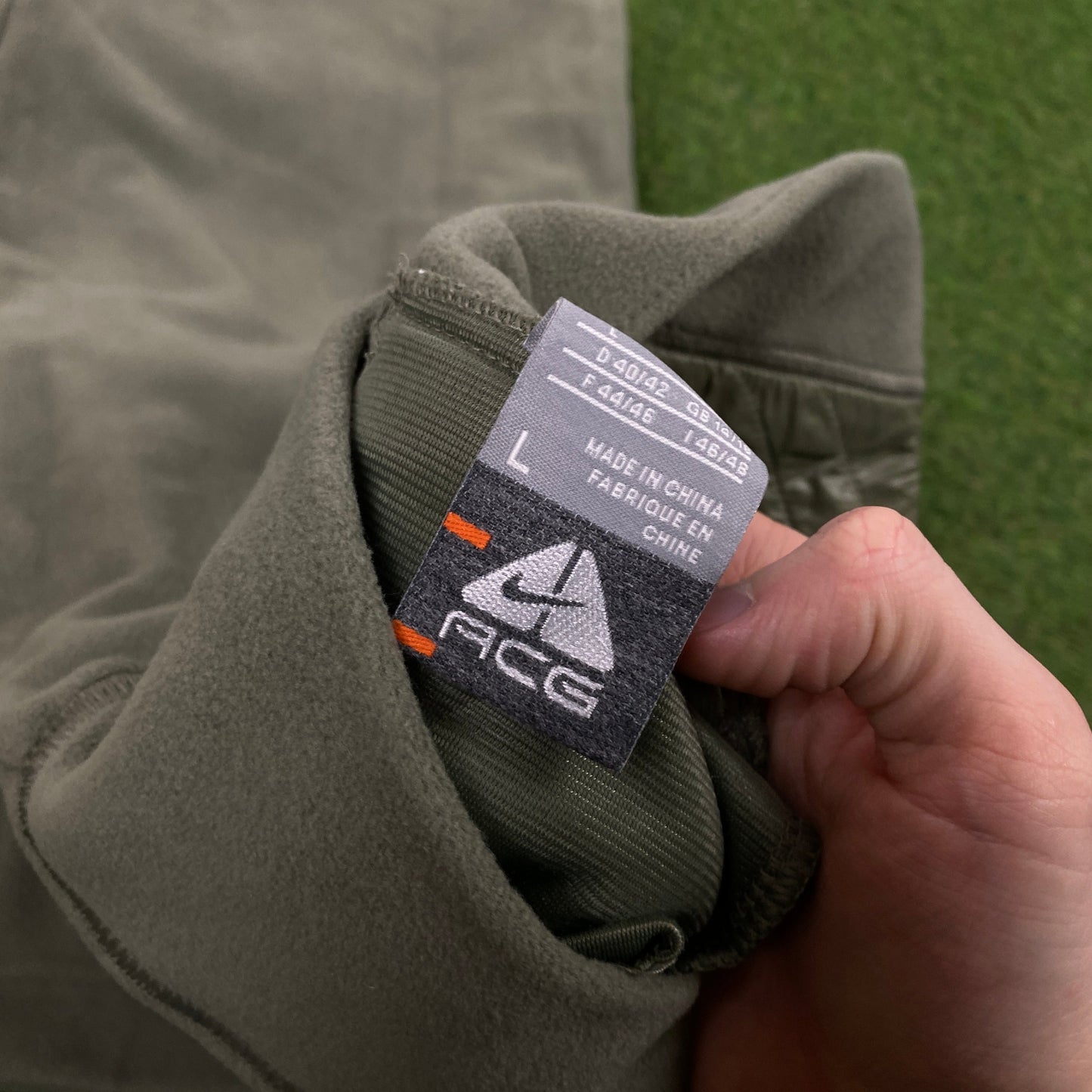 90s Nike ACG Fleece Joggers Green Large
