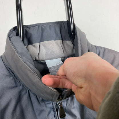 00s Nike Puffer Gilet Jacket Grey Large