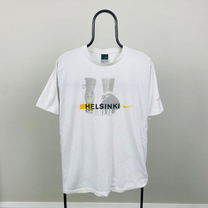 00s Nike Helsinki Marathon T-Shirt White Medium