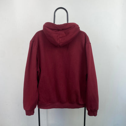 00s Nike Heavyweight Hoodie Red Medium