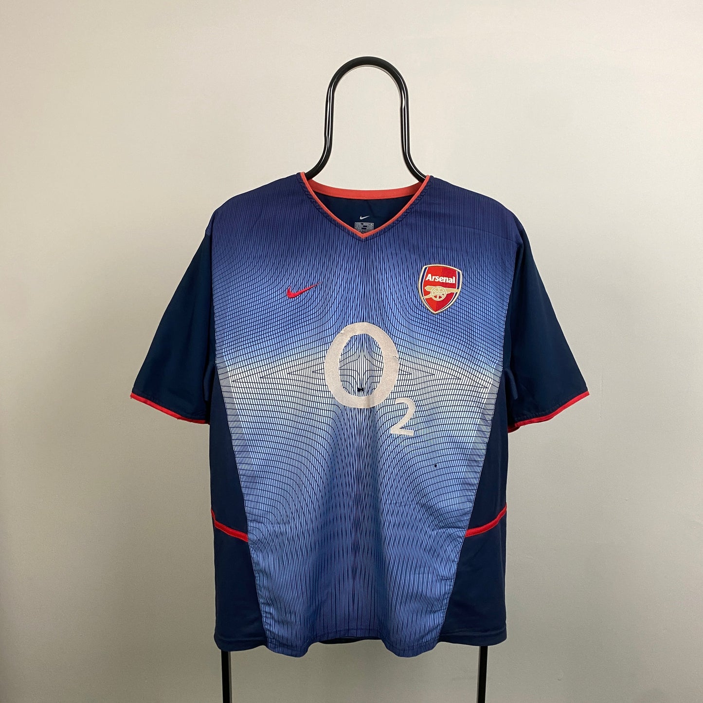 00s Nike Arsenal Football Shirt T-Shirt Blue Large
