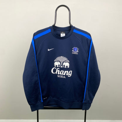 00s Nike Everton Sweatshirt Blue Small