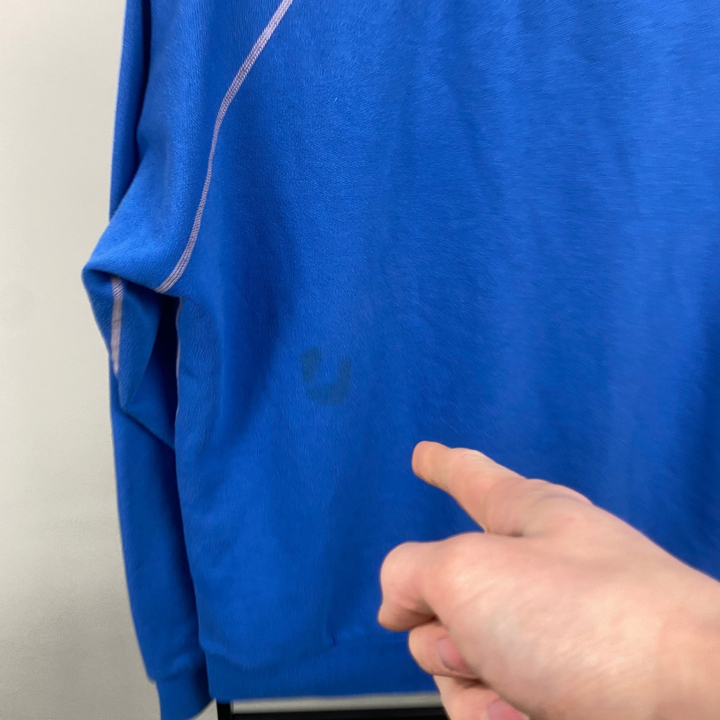 80s Nike John McEnroe Checkerboard Sweatshirt Blue Medium
