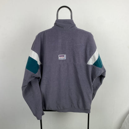 00s Nike Velour Windbreaker Jacket Blue Large