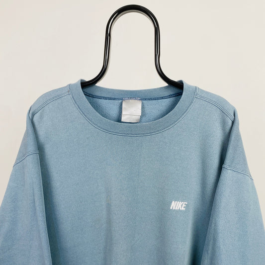 00s Nike Heavyweight Sweatshirt Blue XXL
