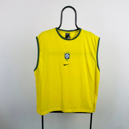 00s Nike Brazil Vest T-Shirt Yellow XL