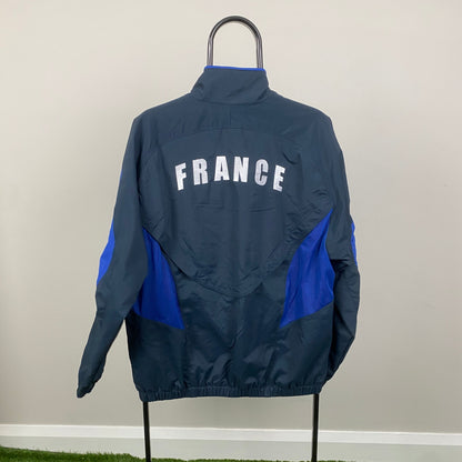 00s Nike France Windbreaker Jacket Blue Small