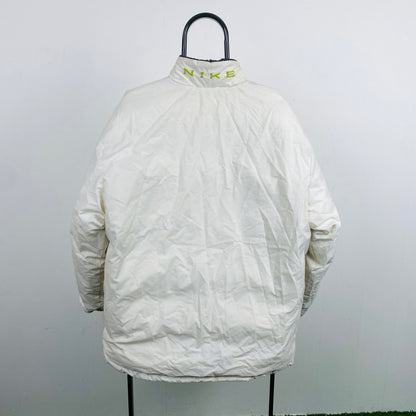 90s Nike Reversible Puffer Jacket Black Medium