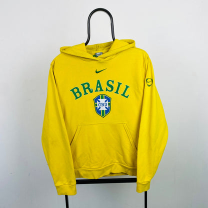 00s Nike Brazil Hoodie Yellow Small