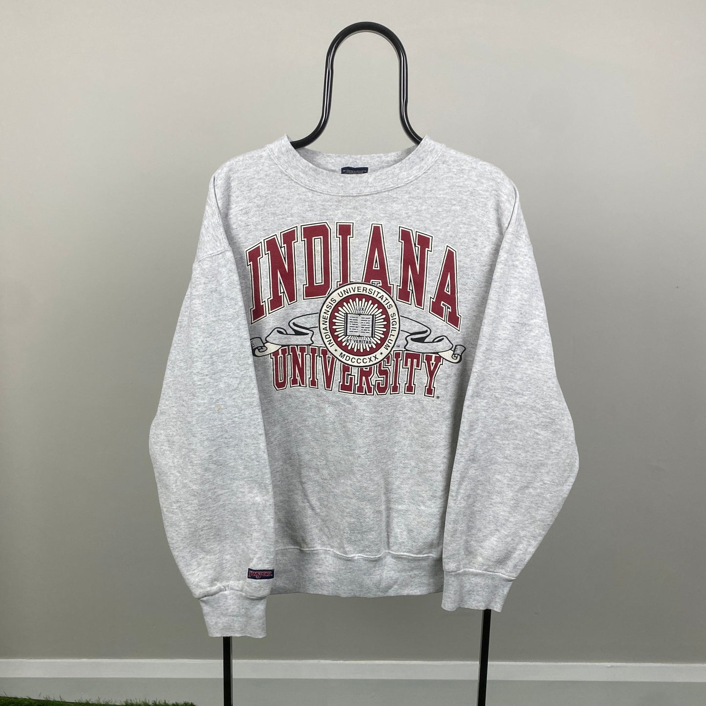 Retro 00s Indiana University Sweatshirt Grey XL