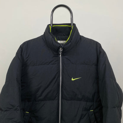 90s Nike Puffer Jacket Black Medium