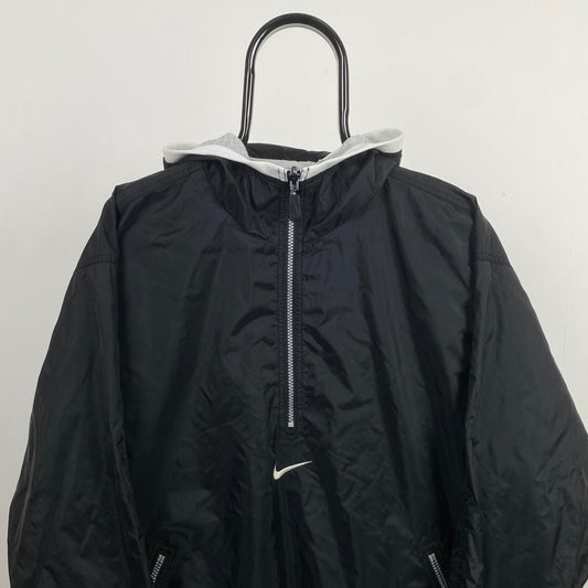 90s Nike Reversible Windbreaker Coat Jacket Black Medium