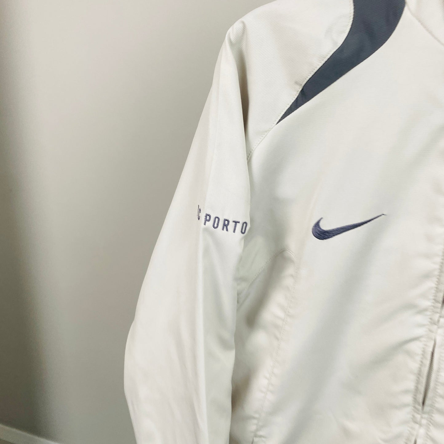 00s Nike T90 Porto FC Windbreaker Jacket Grey Medium