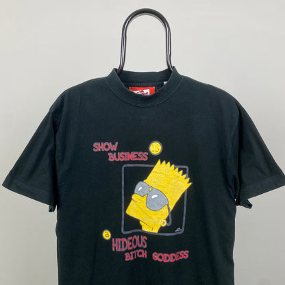 Retro 90s Simpsons T-Shirt Black Small