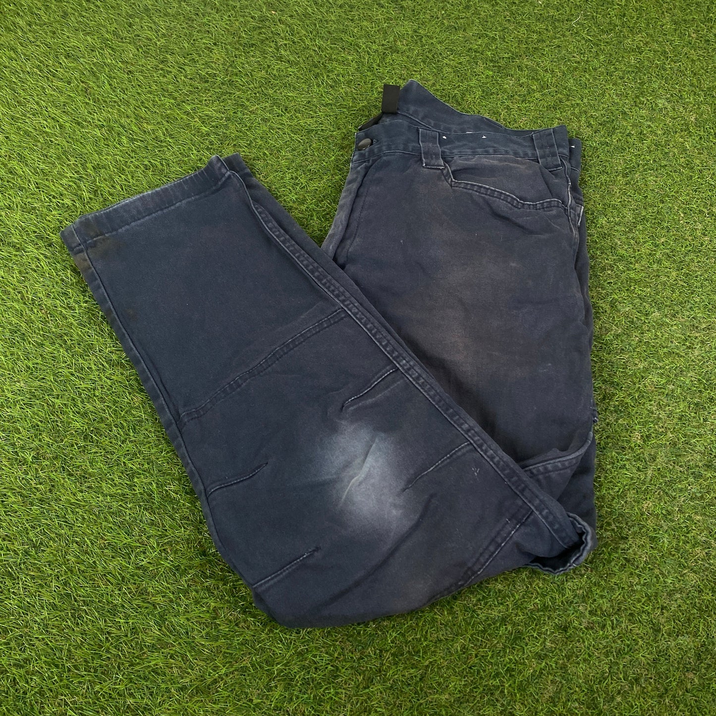 90s Dickies Workwear Cargo Trousers Joggers Blue Medium